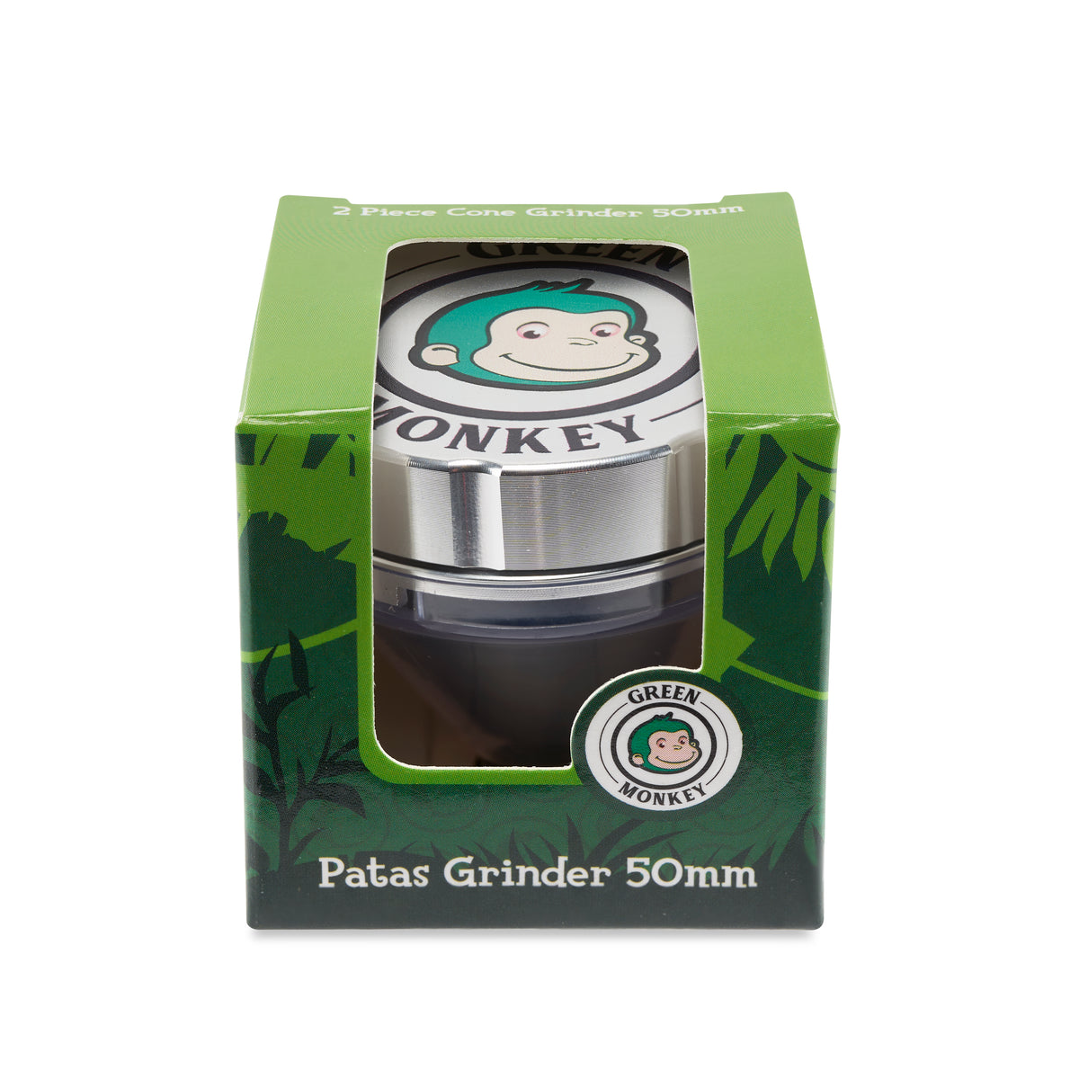 Green Monkey Grinder - Patas - 50mm - Silver