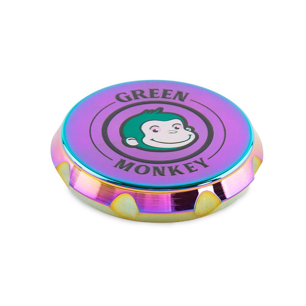 Green Monkey Grinder - Baboon Crown - Rainbow - 63mm