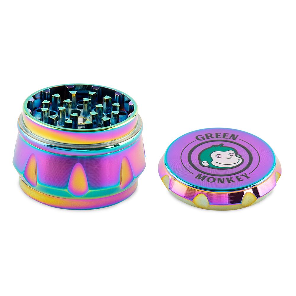 Green Monkey Grinder - Baboon Crown - Rainbow - 63mm
