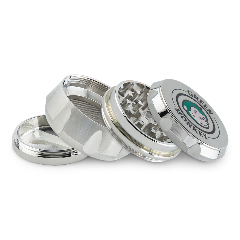 Green Monkey Baboon Crown Grinder - Silver - 50MM