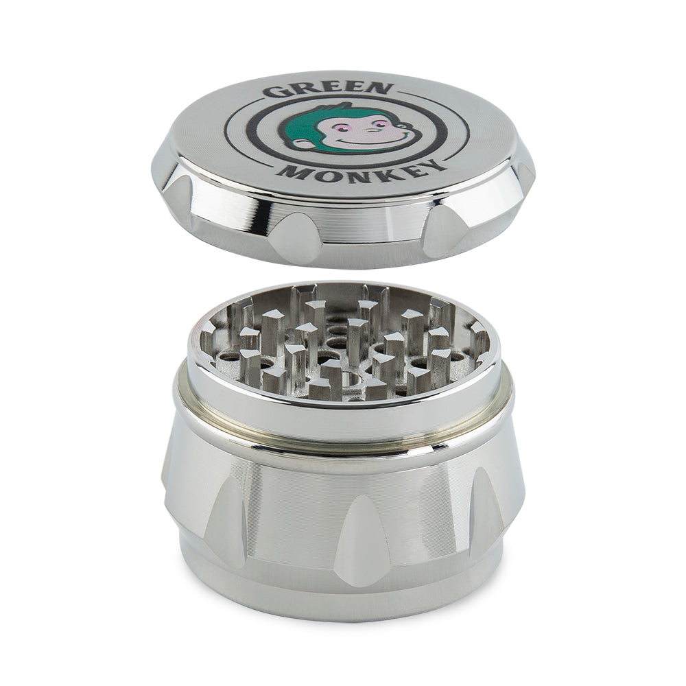 Green Monkey Baboon Crown Grinder - Silver - 50MM