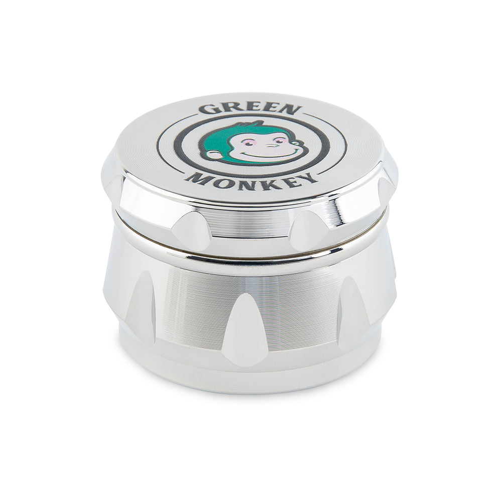 Green Monkey Baboon Crown Grinder - Silver - 50MM