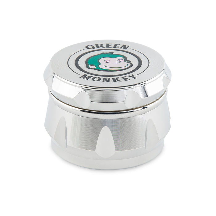 Green Monkey Baboon Crown Grinder - Silver - 50MM