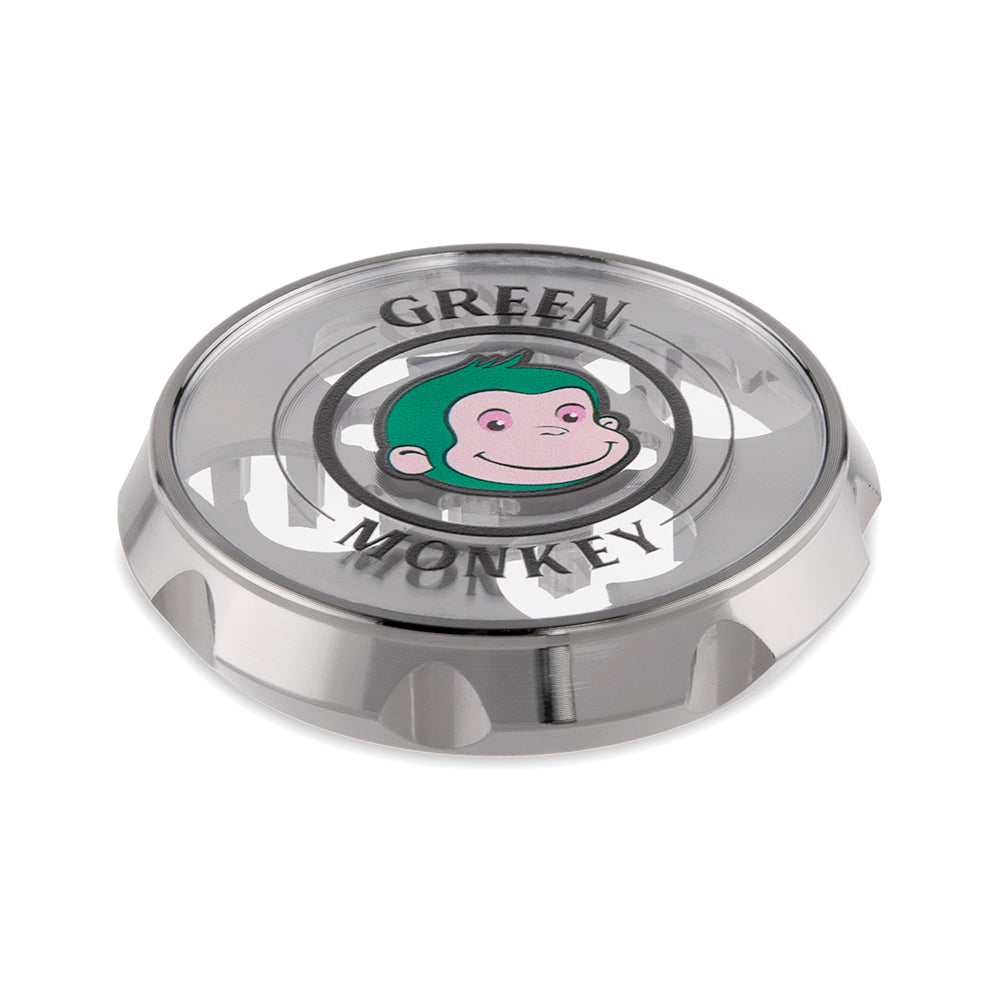Green Monkey Baboon Crown Grinder - Silver - 63MM