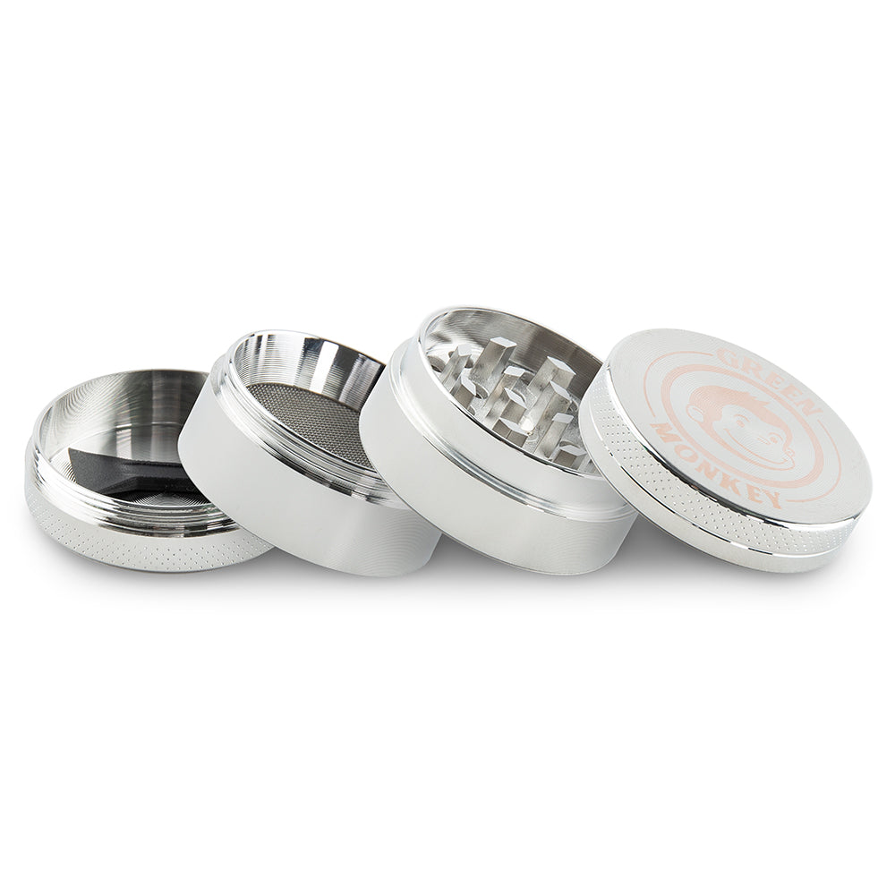 Green Monkey Capuchin Grinder - Silver - 40MM