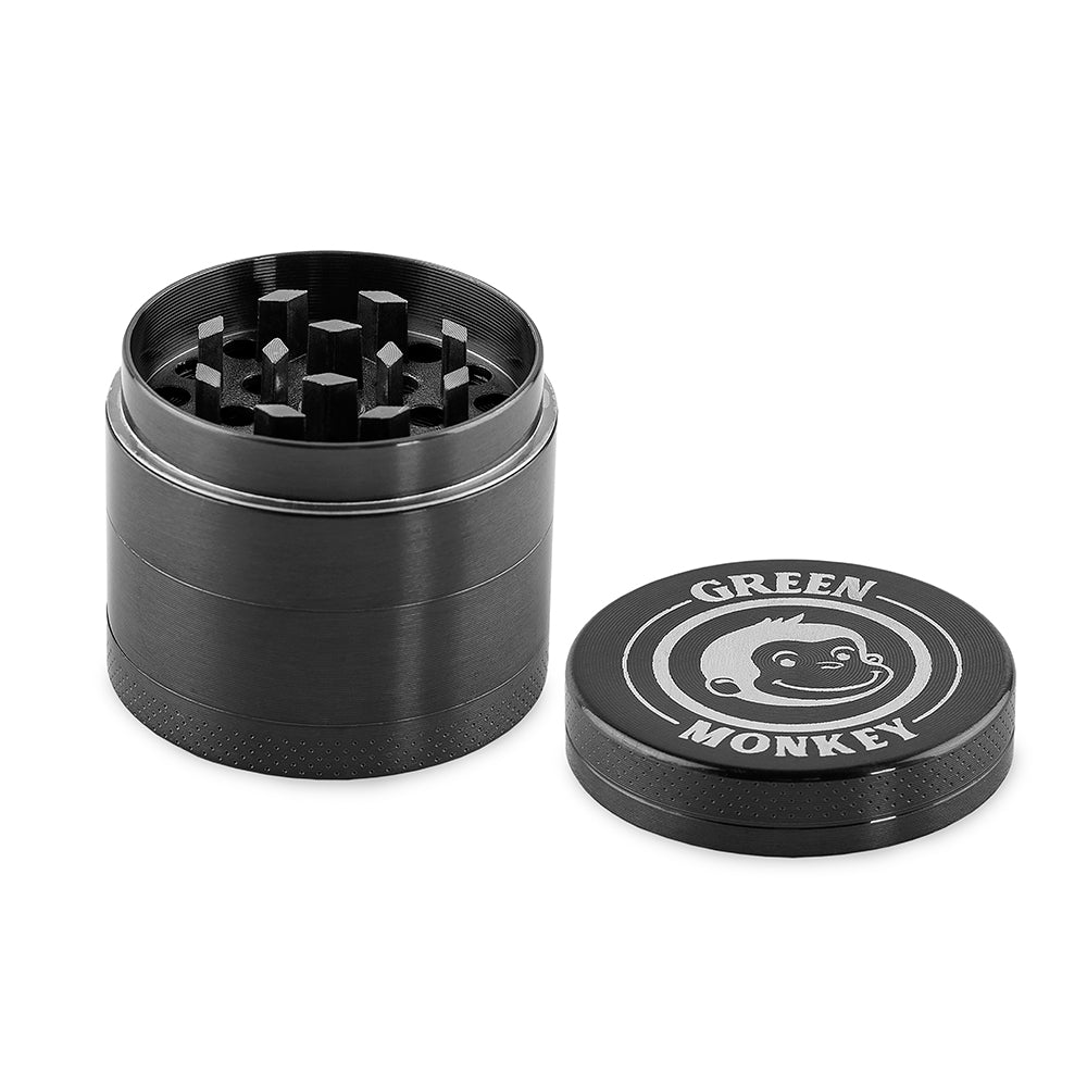 Green Monkey Capuchin Grinder - Black - 40MM