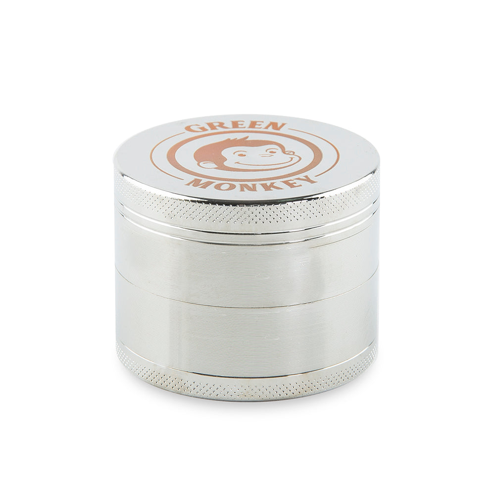 Green Monkey Capuchin Grinder - Silver - 50MM