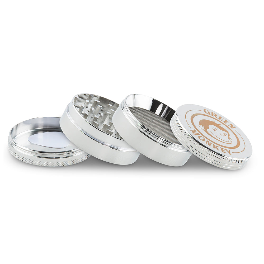 Green Monkey Capuchin Grinder - Silver - 63MM