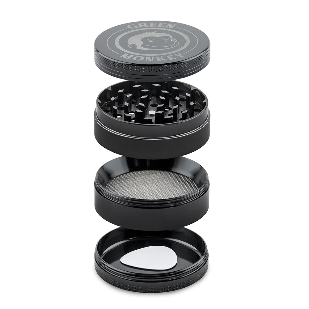 Green Monkey Capuchin Grinder - Black - 63MM