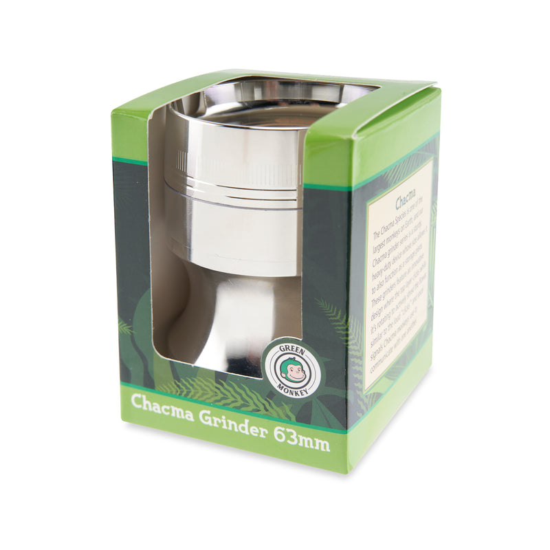Green Monkey Grinder - Chacma - 63mm - Silver