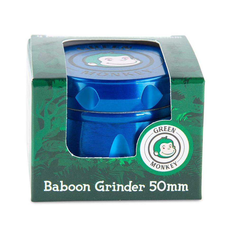 Green Monkey Baboon Crown Grinder - Blue - 50MM