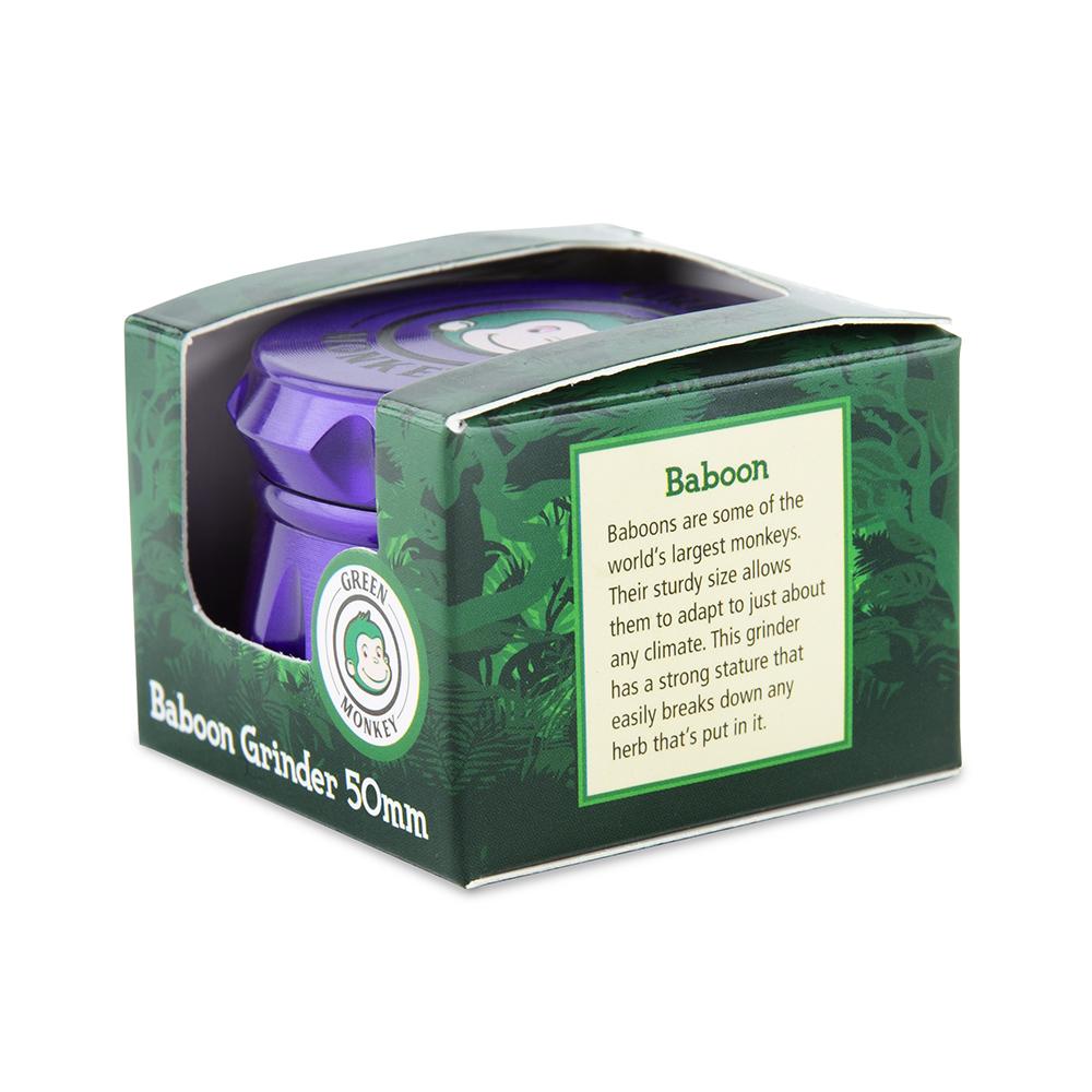 Green Monkey Grinder - Baboon Crown - Purple - 50mm – Green Monkey