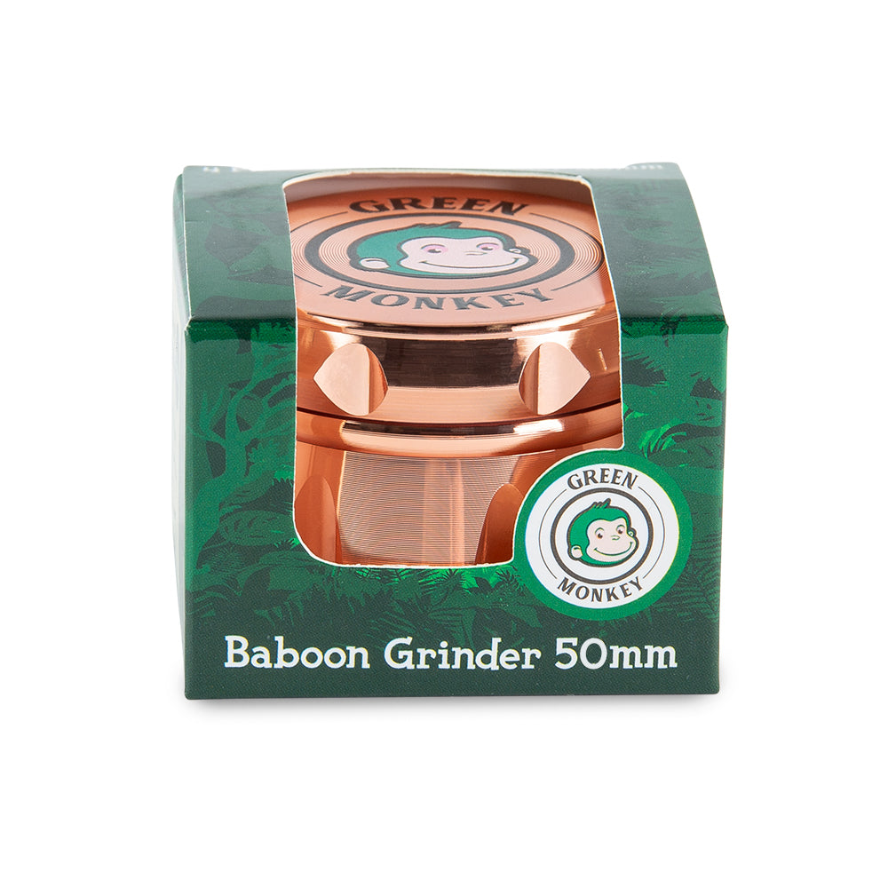 Green Monkey Baboon Grinder - Rose Gold 50MM - Green Monkey