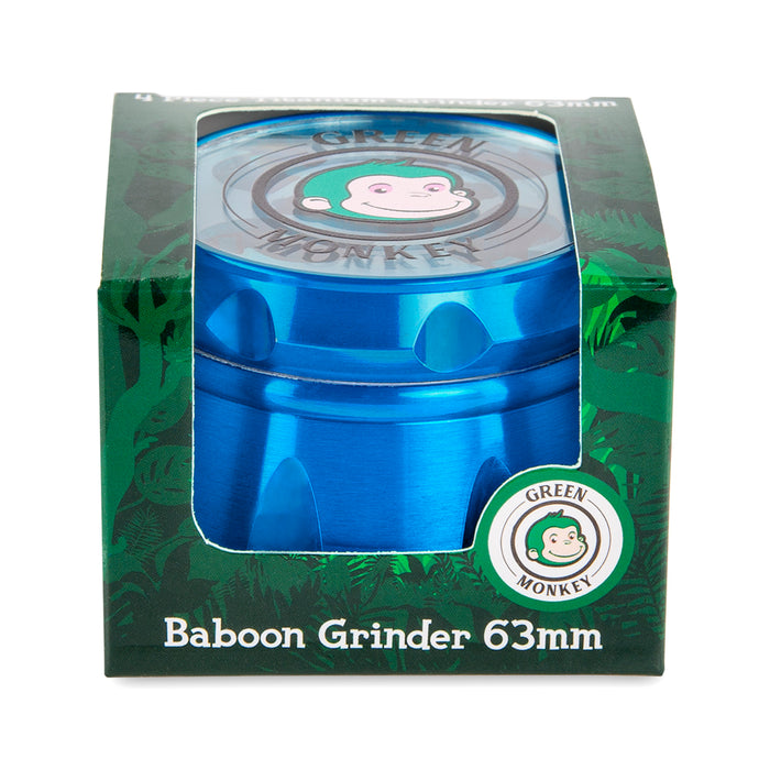 Green Monkey Baboon Crown Grinder - Blue - 63MM