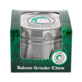 Green Monkey Baboon Crown Grinder - Silver - 63MM