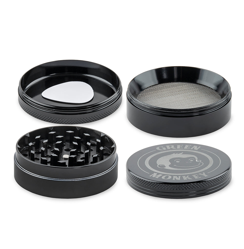 Green Monkey Capuchin Grinder - Black - 63MM - Green Monkey