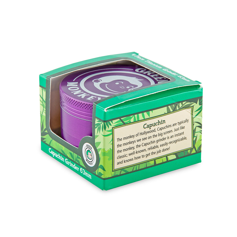 Green Monkey Capuchin Grinder - Purple - 63MM - Green Monkey