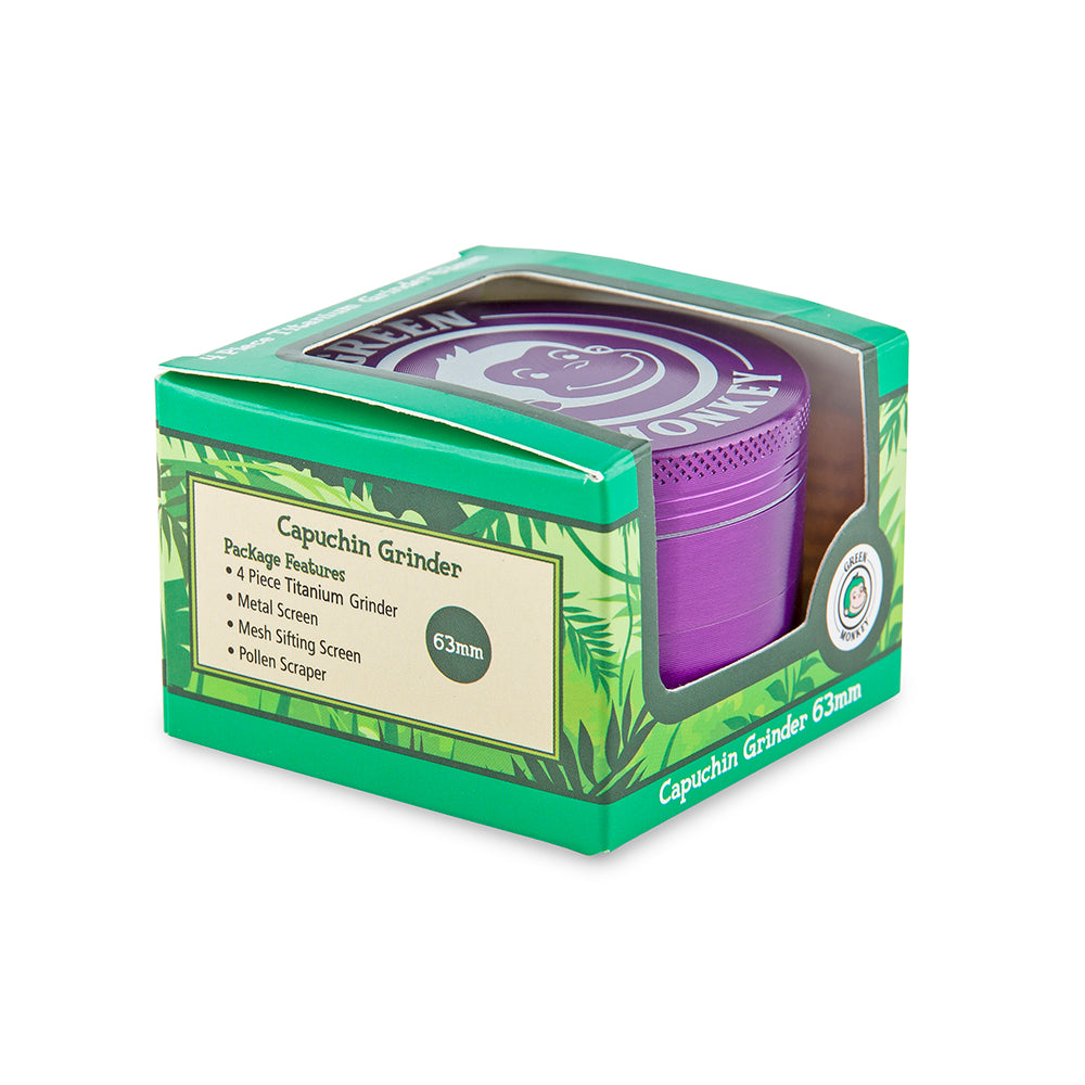 Green Monkey Capuchin Grinder - Purple - 63MM - Green Monkey